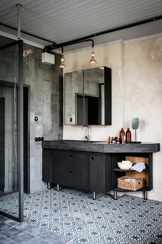 meuble-salle-de-bains-miroir salle de bain- design- par chiara-stella-home